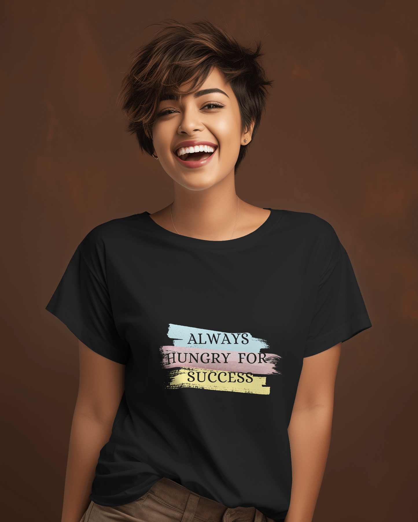 Always Hungry For Success - Round Neck T-Shirt