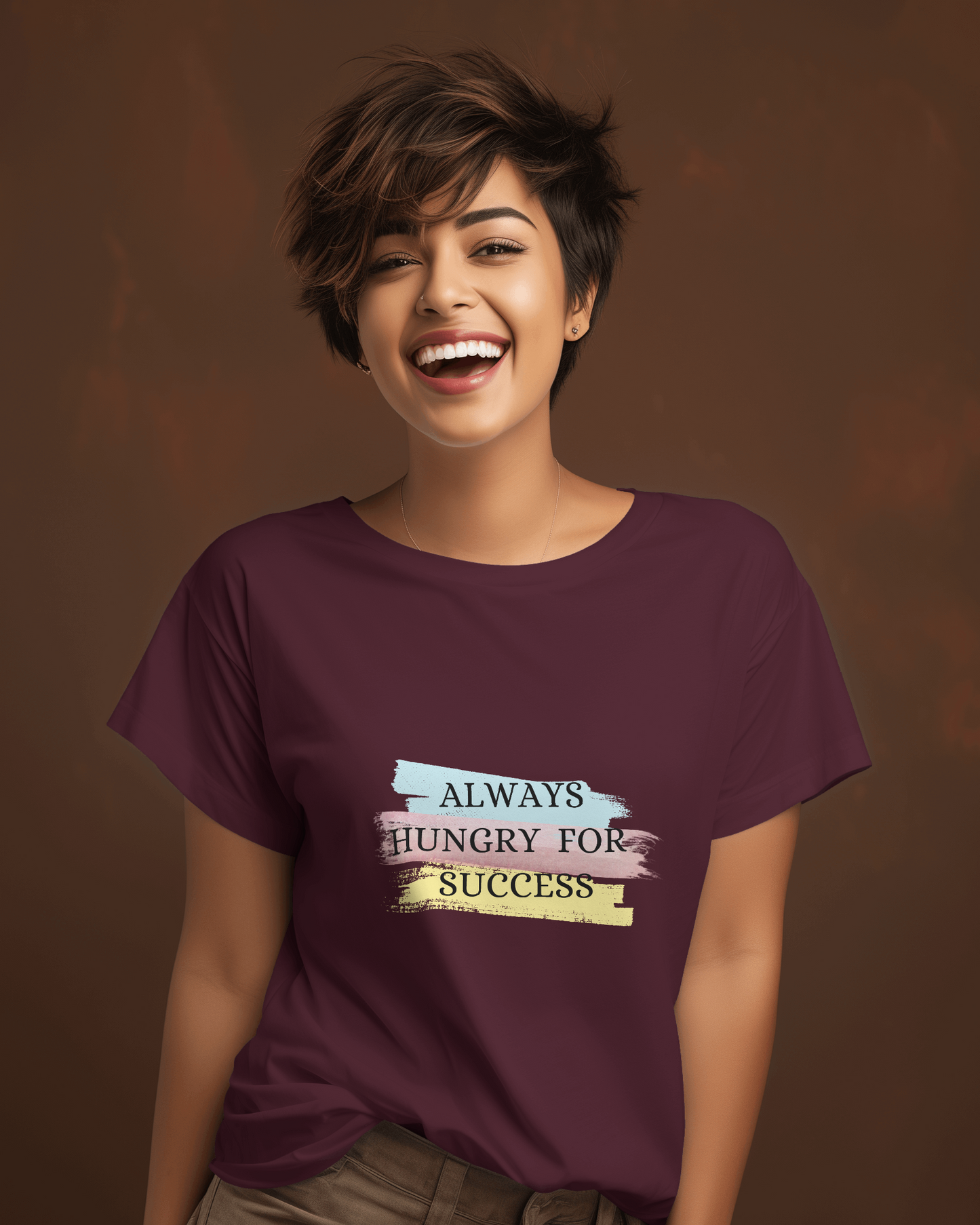 Always Hungry For Success - Round Neck T-Shirt