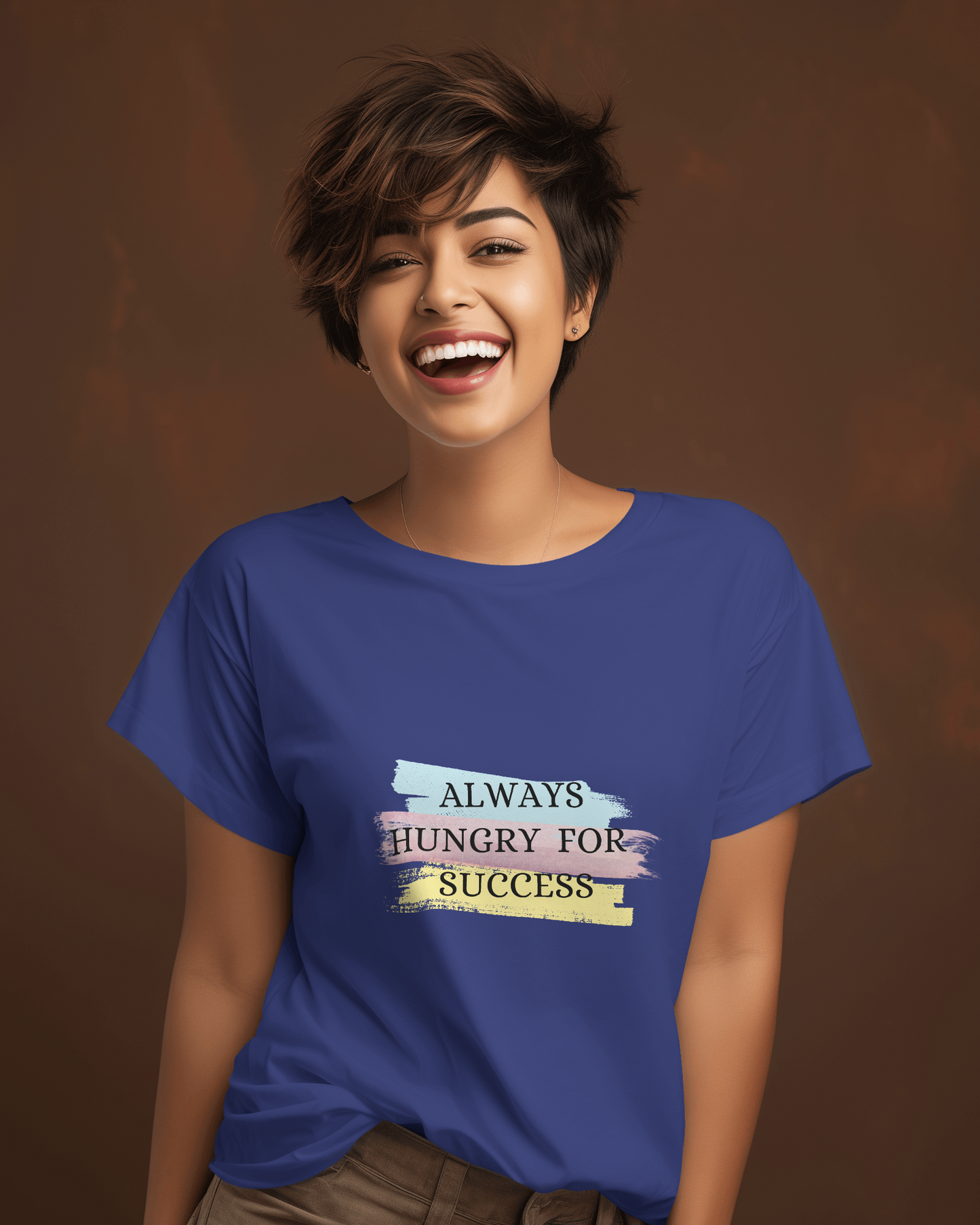 Always Hungry For Success - Round Neck T-Shirt