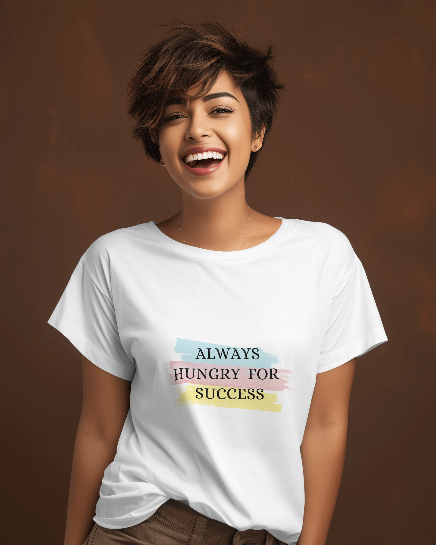 Always Hungry For Success - Round Neck T-Shirt