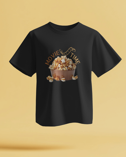 Movie Time - Round Neck T-Shirt