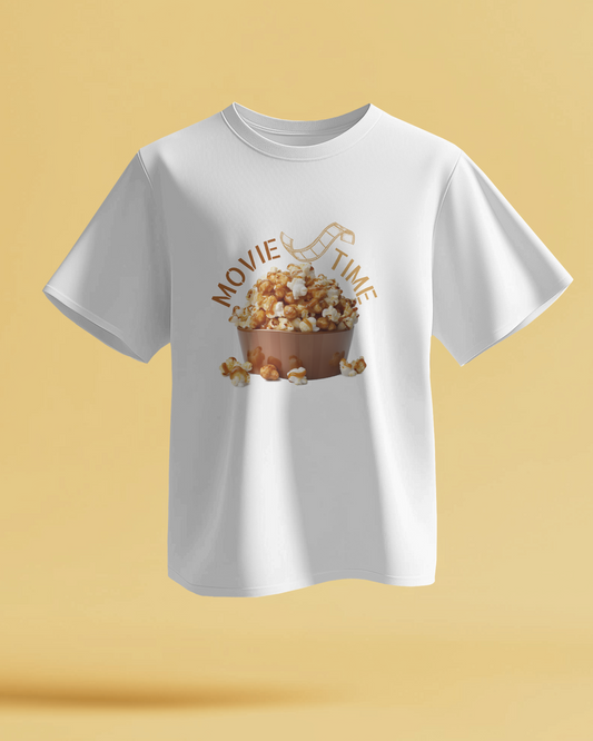 Movie Time - Round Neck T-Shirt