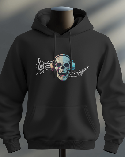 Skull, A Music Lover - Unisex Oversized Hoodie